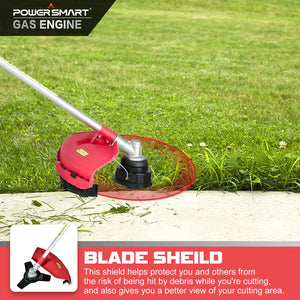 Powersmart 25.4cc 16" Gas String Trimmer & Edger