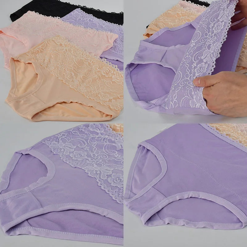 4Pcs Floral Crochet Briefs