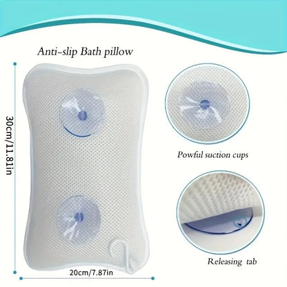 Bath Pillow with Easy-Dry Hook