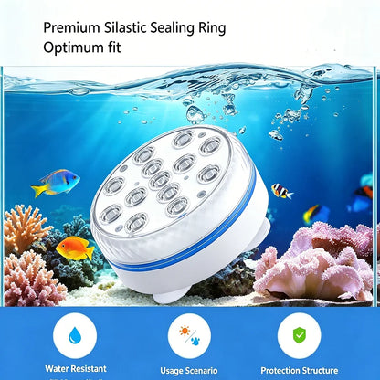 IP68 Waterproof Submersible LED Pool Light – Color-Changing RGB Underwater Lamp for Swimming Pools & Ponds