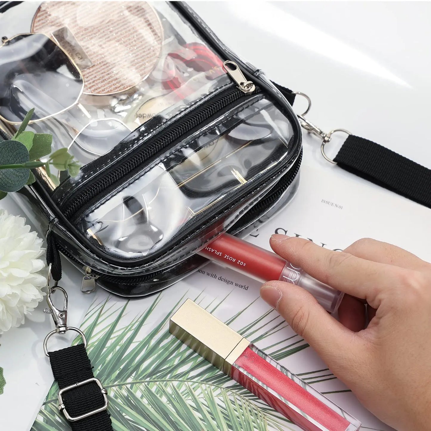 Clear Stadium Approved Shoulder Bag Bag With Front Pocket