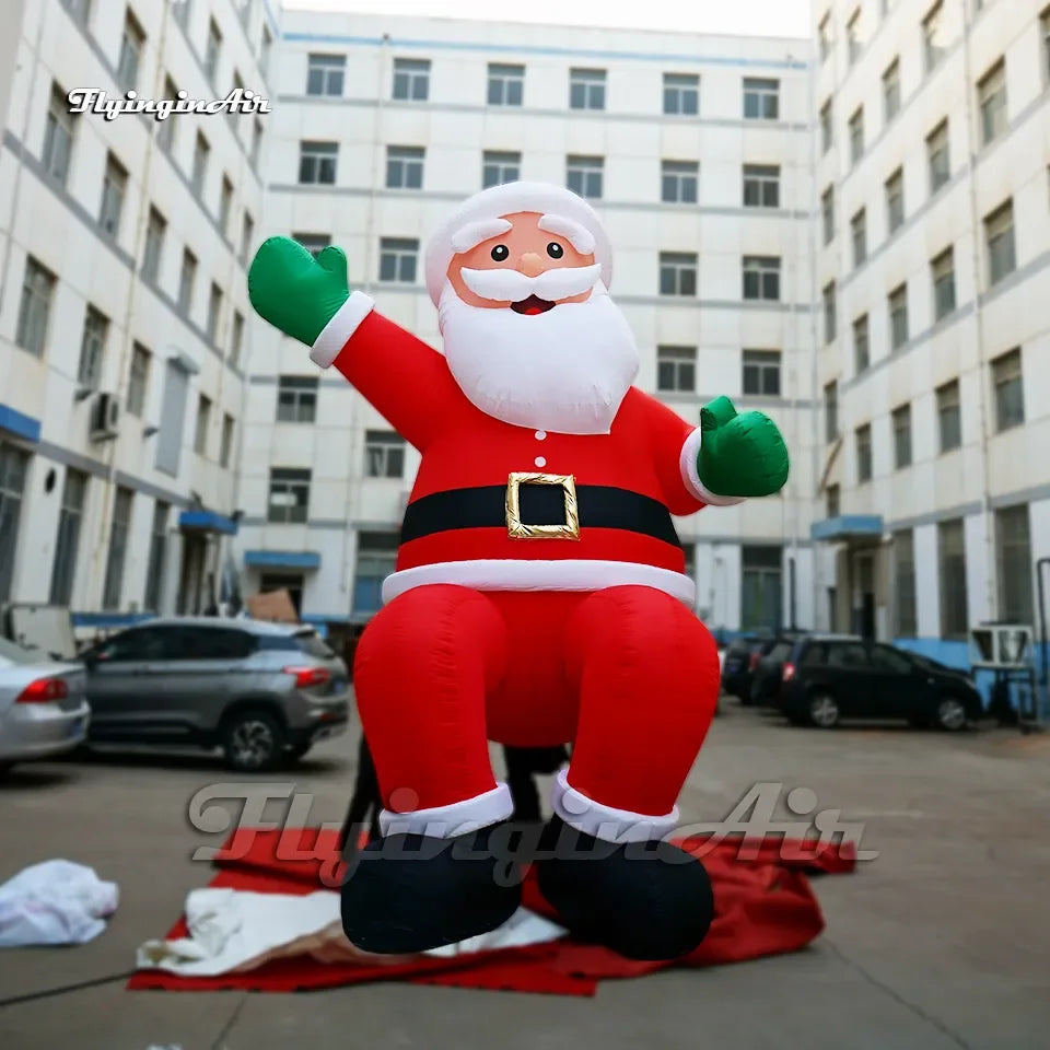 16FT Giant Inflatable Santa Claus with LED Lights - Outdoor Christmas Decor