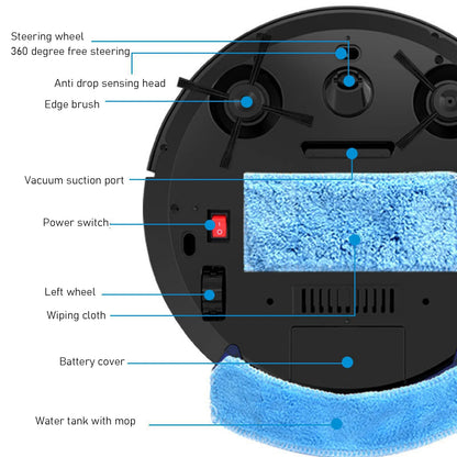 Ultra-Thin Smart Automatic Robot Vacuum Cleaner & Mop