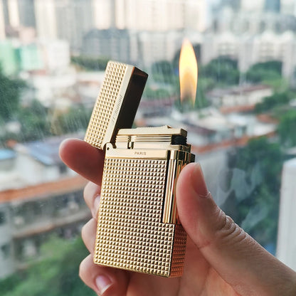 Vintage Engraved Soft Flame Gas Lighter