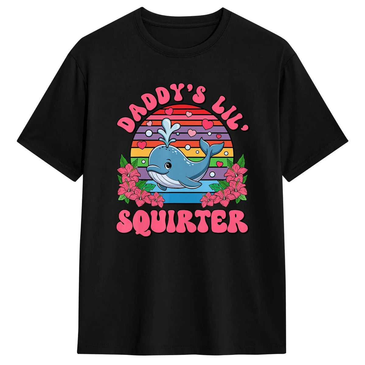 Funny Whale Graphic Cotton T-Shirt