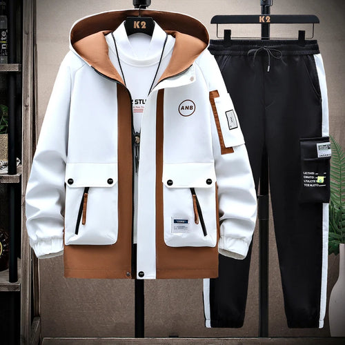 Casual Hooded Jacket + Pants Set