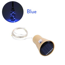 Solar Wine Bottle Led String Fairy Lights