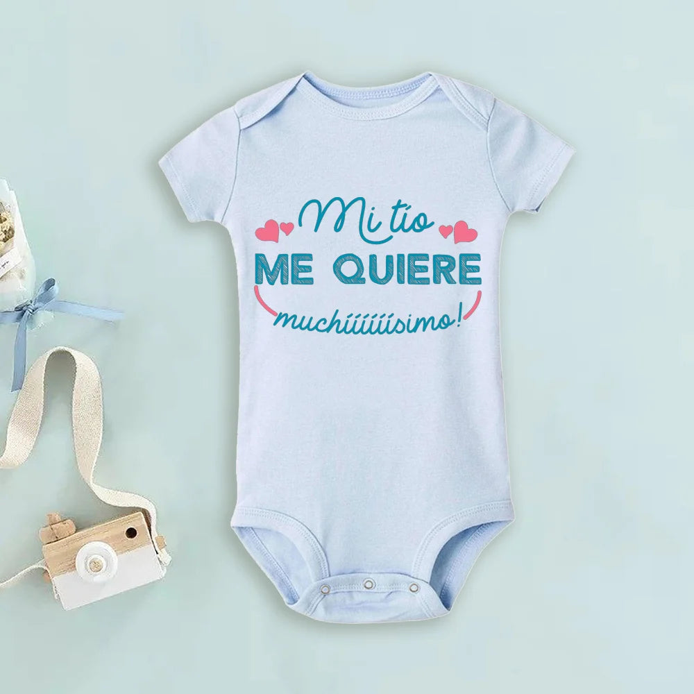 My Uncle Loves Me Very Much Print Baby Bodysuit