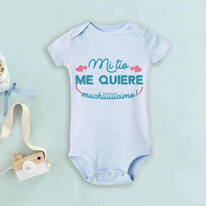 My Uncle Loves Me Very Much Print Baby Bodysuit