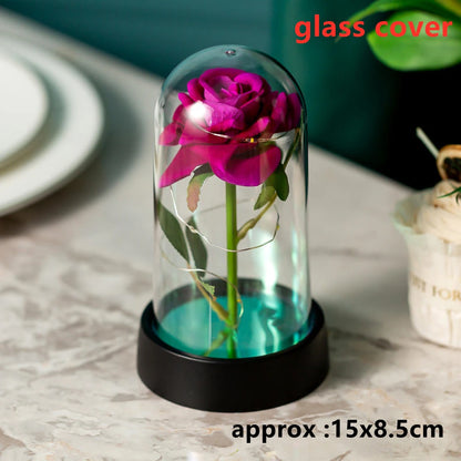 LED Galaxy Three Rose Artificial Flowers Gift without Battery