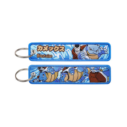 Japanese Anime Embroidered Fob Jet Tag Keychain