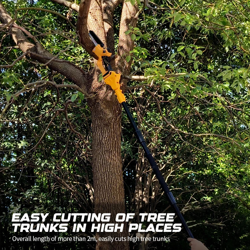Brushless 1380W Electric Chainsaw with Telescoping Pole Pruner