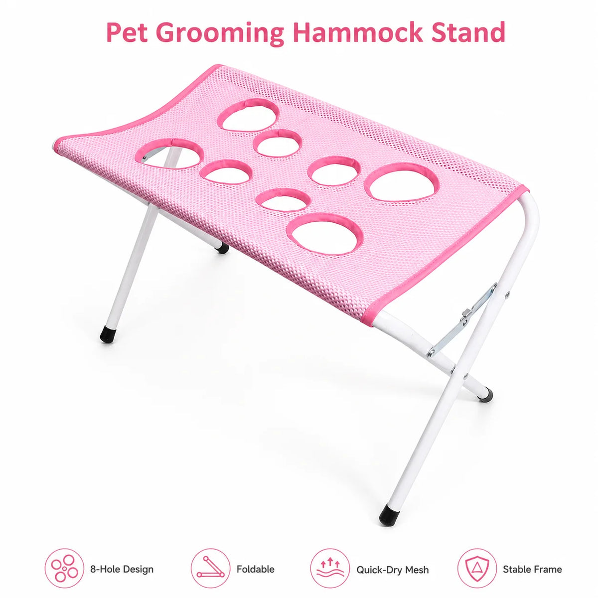 Foldable Portable Pet Grooming Table & Bath Station with Non-Slip Mesh