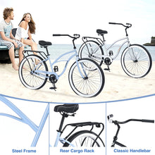 Single Speed 26" Steel Frame, Wide Tire Bicycle