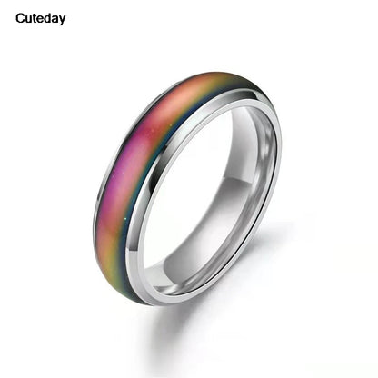 Stainless Steel Color Changing Mood Ring