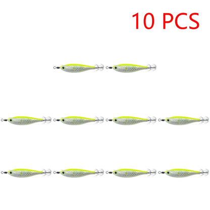 Luminous 80mm Squid Jig Hook Fishing Lures (Artificial Hard Bait)