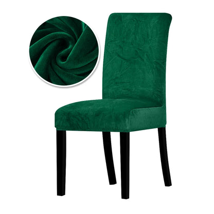 Luxurious Soft Velvet Stretch Chair Covers – Universal Slipcover Protector for Dining Room, Hotel & Office