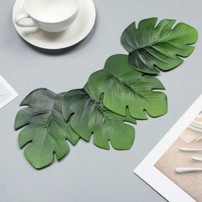 Plant Turtleback Leaf Placemat Waterproof Non-slip Anti-scald Decorative Mat