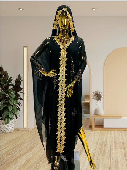 Muslim Chiffon Maxi Kaftan Dress