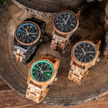Wooden BOBO BIRD Chronograph Wristwatch with Luminous Hands