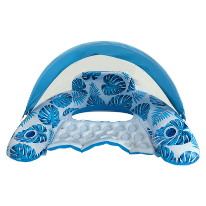 Inflatable Floating Pool Sunshade Lounge Chair