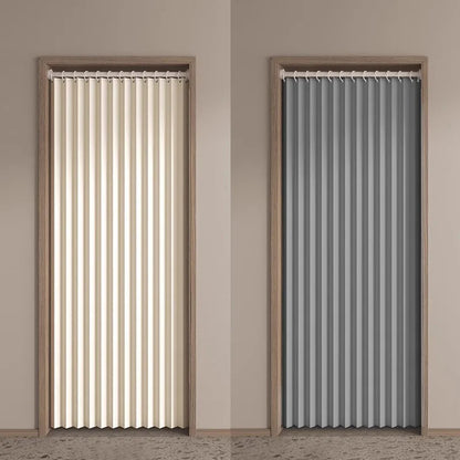 Folding Accordion Pleated Room Divider & Retractable Door Curtain