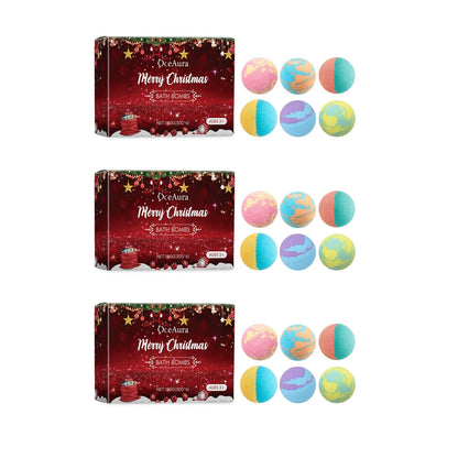 OceAura Festive Christmas Bath Bombs Gift Set