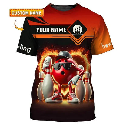 Men's Custom Name Bowling T-Shirt