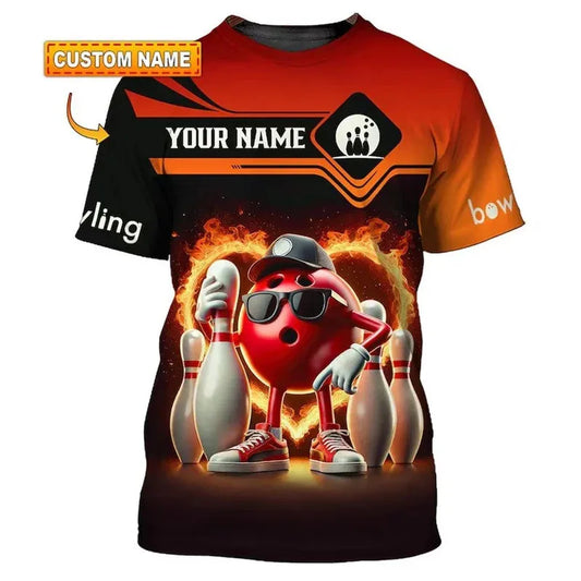 Men's Custom Name Bowling T-Shirt