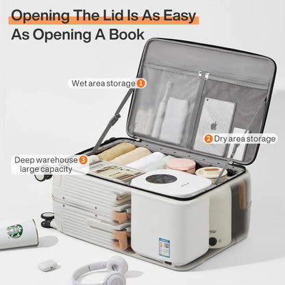 Aluminum Frame Rolling Luggage with USB Portand Phone Holder