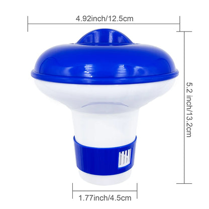 Floating Swimming Pool & Spa Chemical Dispenser - Chlorine & Bromine Tablet Floater
