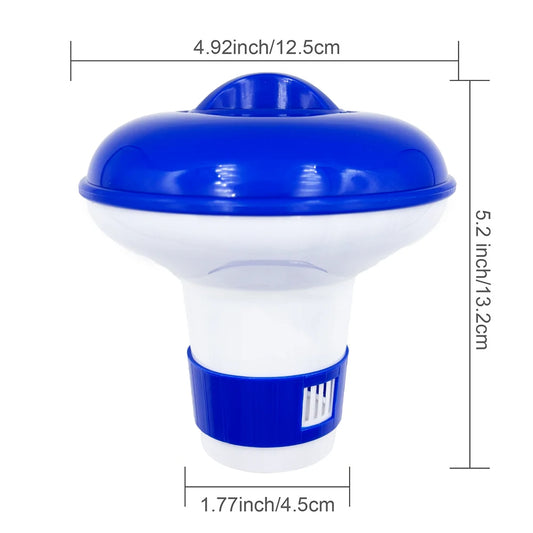 Floating Swimming Pool & Spa Chemical Dispenser - Chlorine & Bromine Tablet Floater