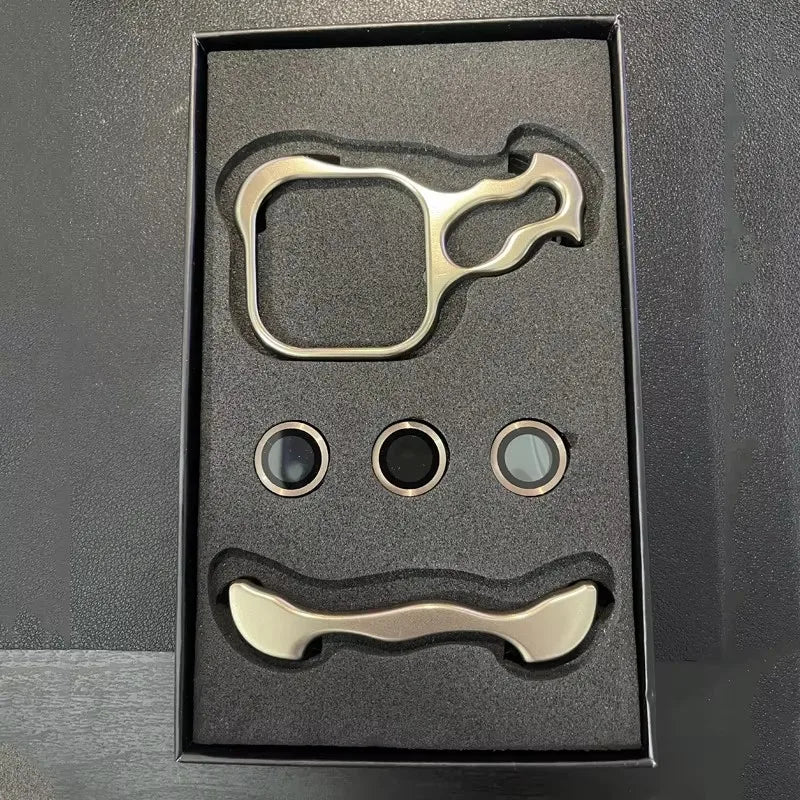 Luxury Metal Bumper Phone Case with Camera Lens Protection for iPhone