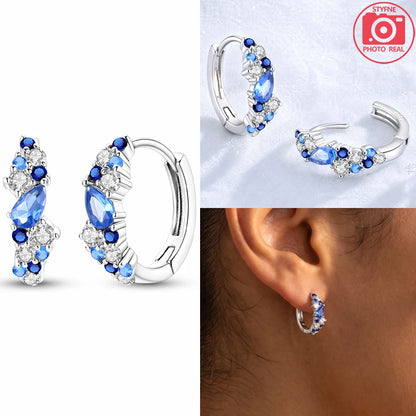 925 Sterling Silver Dancing Bee Hoop Earrings – Cute Enamel Zircon Jewelry