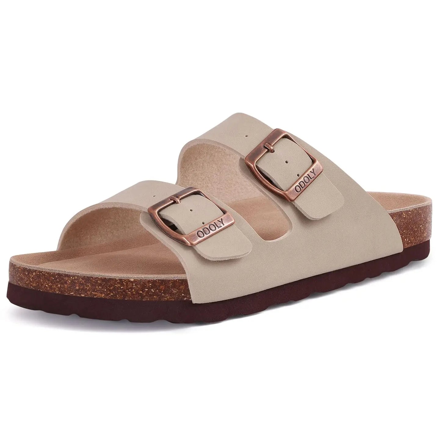 Litfun Leather Cork Slippers