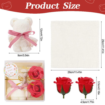 Towel Bear Soap Flower Gift Box