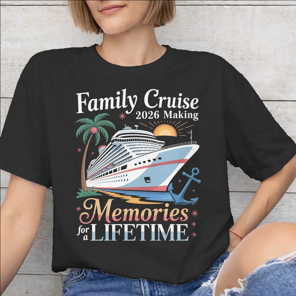 Summer Family Cruise 2026 Cotton T-Shirt – Matching Memories Vacation Tee