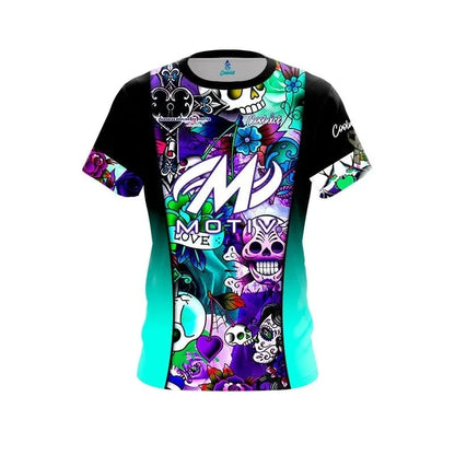 MOTIV Logo Purple Galaxy Performance Bowling Jersey