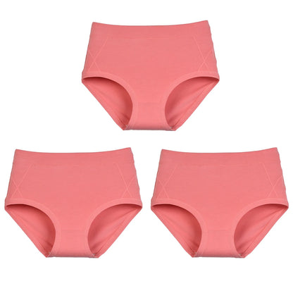 Women's High Waist Cotton Briefs (3-Pack)