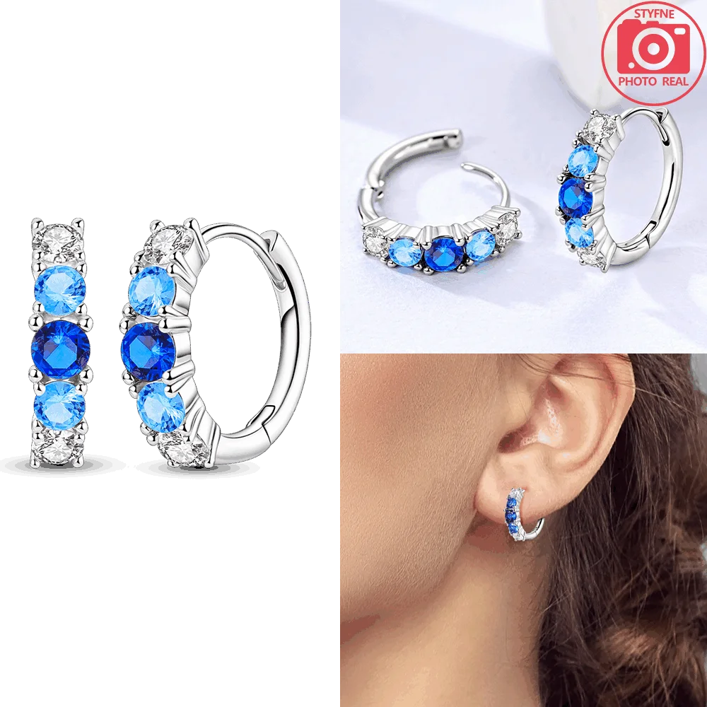 925 Sterling Silver Dancing Bee Hoop Earrings – Cute Enamel Zircon Jewelry