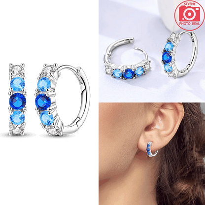 925 Sterling Silver Dancing Bee Hoop Earrings – Cute Enamel Zircon Jewelry