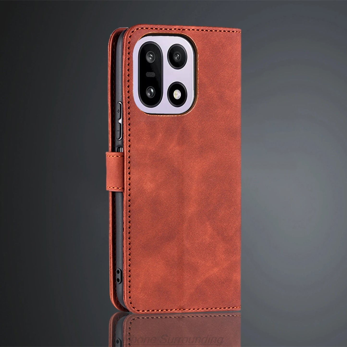 Faux Leather Card Holder Flip Wallet Case for OnePlus 15 – Shockproof Cover with Lanyard & Optional Screen Protector