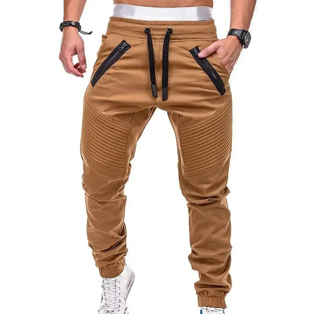 Drawstring Adjustable Slim Fit Athletic Pants