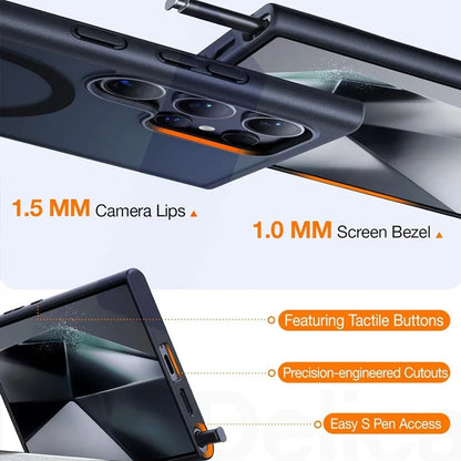 UYUXIO Magnetic Mobile Phone Case with Kickstand for Samsung Galaxy