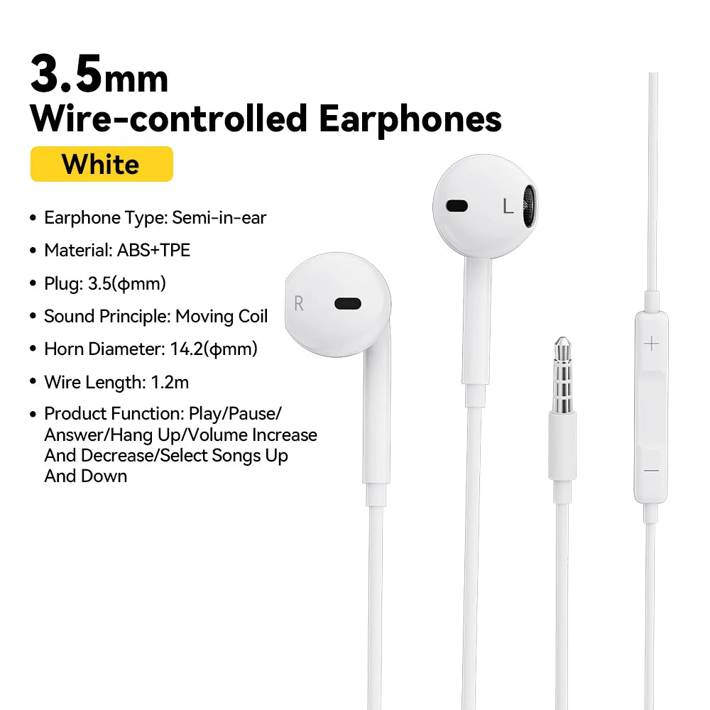 Essager 3.5mm Wired Earphones with Microphone