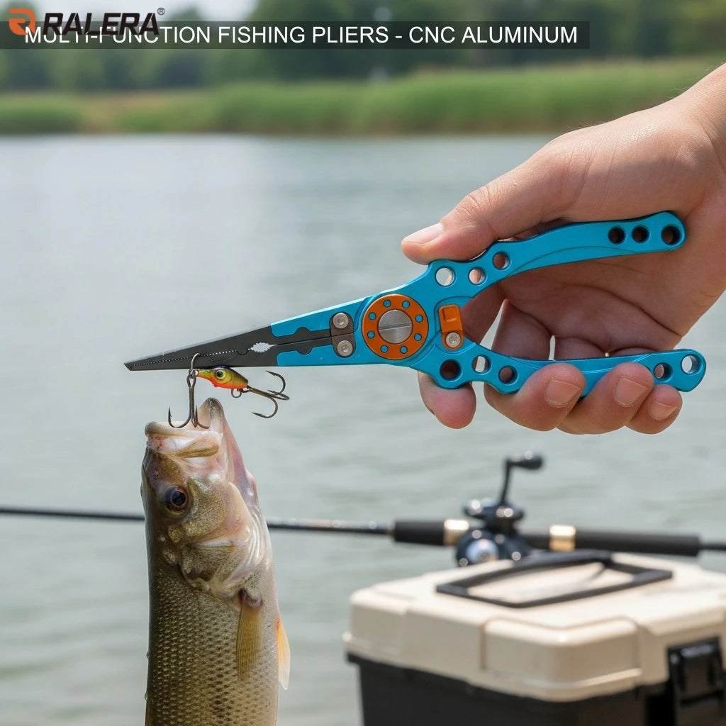 Aluminum Fishing Pliers & Landing Net Tackle Set