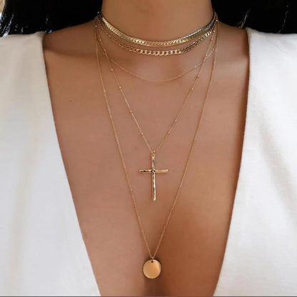 5pcs Simple Braided Bead Chain Necklaces