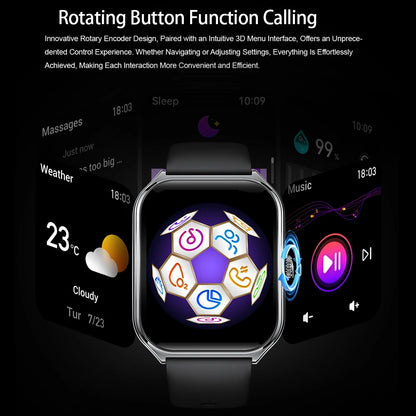 1.96" Ultra-thin Bluetooth Call Health Monitor Smartwatch