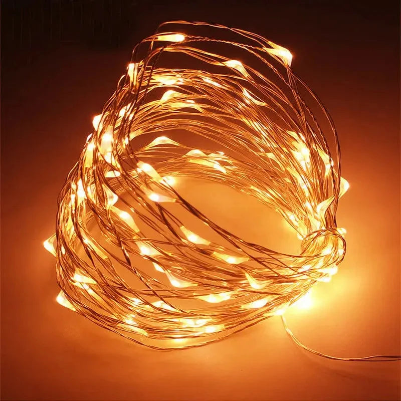 LED Copper Wire Battery-Powered Fairy String Lights