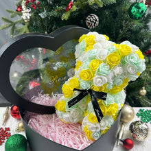 25cm Artificial Teddy Rose Flower Bear with Box